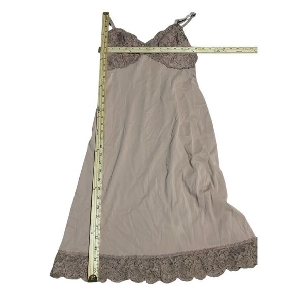 VINTAGE ARTEMIS tan W LACE & SATIN TRIM NYLON FULL SLIP SIZE 34 FULL SLIP (appro - Picture 8 of 8